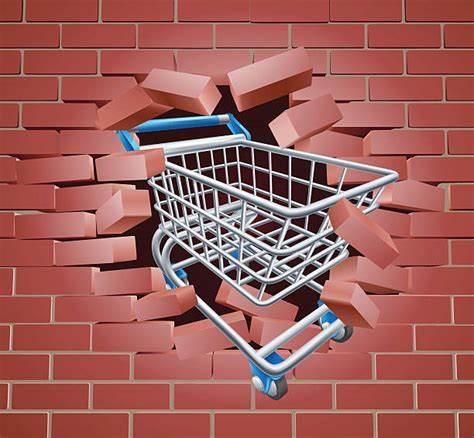 Shopping Carts Crash stock illustrations