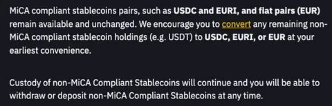 Custody and transfers of non-MiCA-compliant stablecoins not restricted 