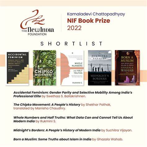 The New India Foundation is delighted to announce the Kamaladevi Chattopadhyay NIF Book Prize 2024 Shortlist