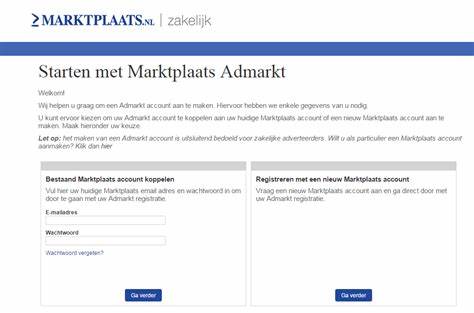 Account aanmaken voor 2dehands