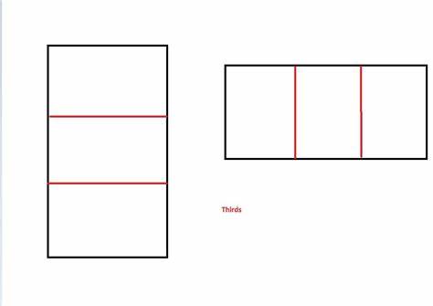 How to cut a rectangle into 3 without a ruler