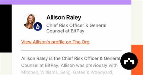 BitPay Hires Lawyer Allison Raley as Compliance Chief - PYMNTS.com