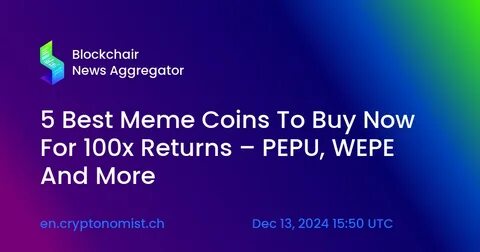 Best Meme Coins to Watch as Ethereum Price Pumps 7% - The Cryptonomist