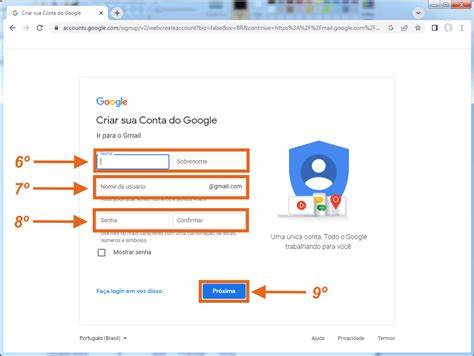 Criar uma conta do Gmail