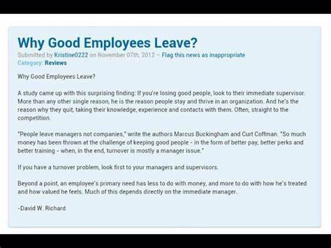 The Real Reason Great Employees Quit -- And Bad Employees Get Promoted - Forbes