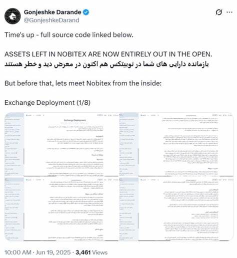  Nobitex source code leaked after $100M hack by pro-Israel group 