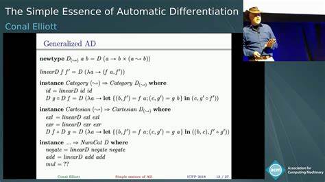 The simple essence of Automatic Differentiation [video]