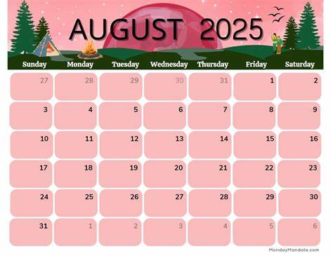 August 2025 Calendar