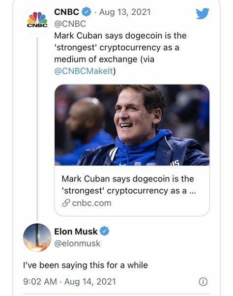 Mark Cuban says dogecoin is the 'strongest' cryptocurrency as a medium of exchange - CNBC