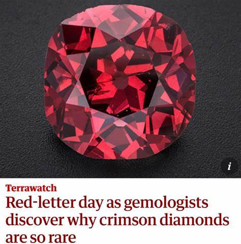 Red-letter day as gemologists discover why crimson diamonds are so rare