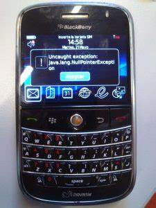 BlackBerry bloqué sur Uncaught exception [Résolu] - Blackberry
