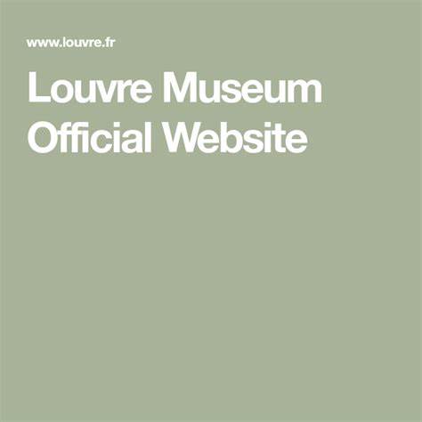 Louvre Museum Official Website