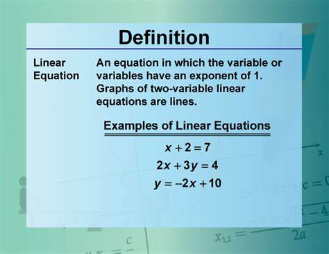 Linear Equation Definition - BYJU'S