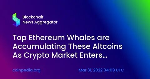 Ethereum and Solana Whales Are Quietly Accumulating This Altcoin Before Its Next Pump - Finbold - Finance in Bold