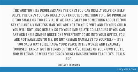 Richard Feynman's Letter on What Problems to Solve