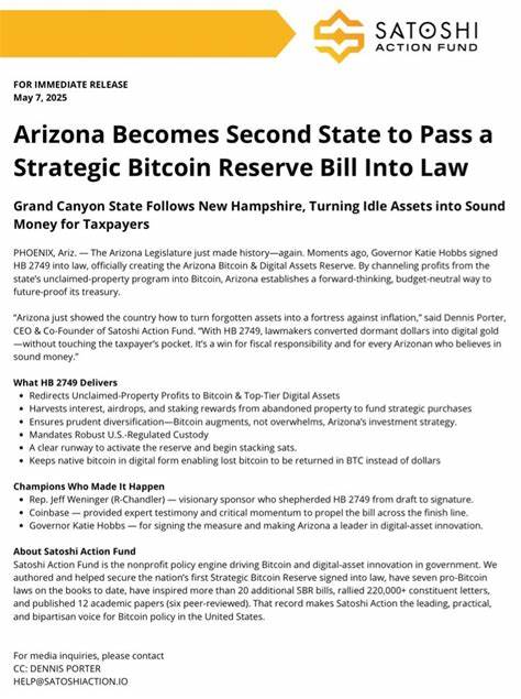 Arizona Establishes Bitcoin Reserve Fund with HB 2749 - BeInCrypto