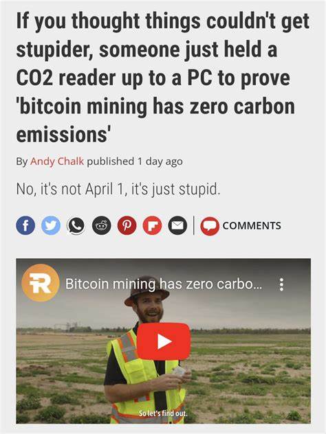 If you thought things couldn't get stupider, someone just held a CO2 reader up to a PC to prove 'bitcoin mining has zero carbon emissions' - PC Gamer