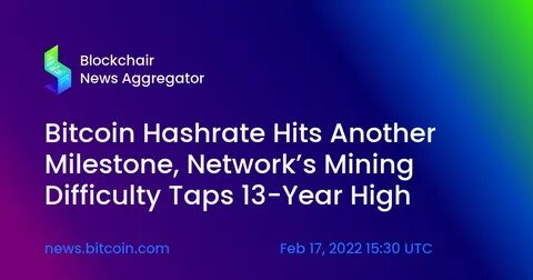 Bitcoin mining difficulty hits fresh all-time high following record network hash rate - The Block