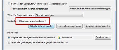 Facebook als Startseite festlegen | Anleitung für alle Browser