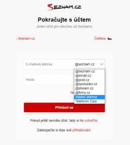 Seznam.cz najdu tam co neznám - email a přihlášení k účtu