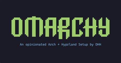 Opinionated Arch/Hyprland Setup by DHH
