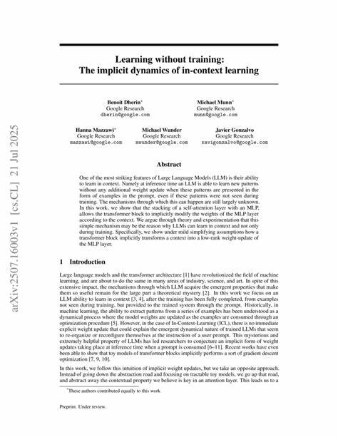 The Implicit Dynamics of In-Context Learning