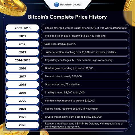 A Complete Timeline of Bitcoin Price Trends (Updated) - Blockchain Council