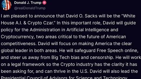 White House Confirms Crypto Czar David Sacks Sold Over $200M in Crypto: Details - The Crypto Basic