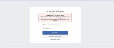 Je ne peux plus me connecter à mon compte Facebook, comment faire