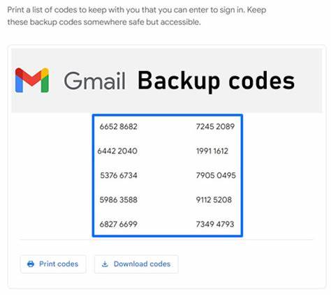 Gmail's backup codes are useless to access account