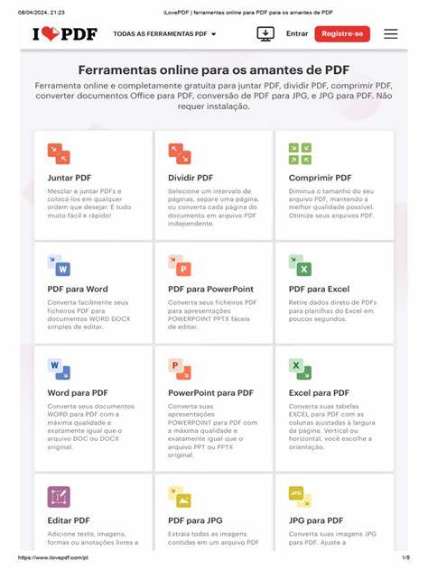 Ferramentas online para os amantes de PDF - iLovePDF