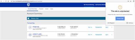 Why Standard Bank security software shows online banking as 