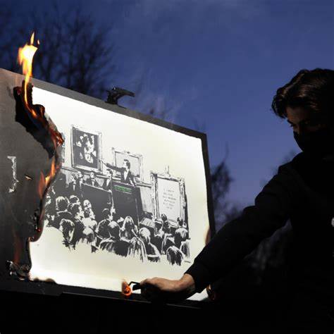 Burnt Banksy’s Inflammatory N.F.T. Not-Art - The New Yorker