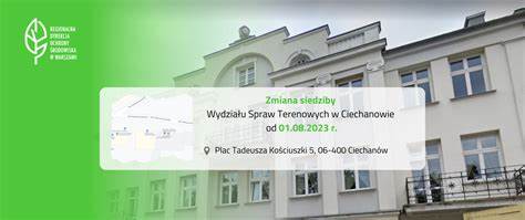 Zmiana lokalizacji Wydziału Spraw Terenowych w Ciechanowie