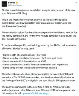 Bitwise erhält von der SEC die erste Genehmigung für seinen Bitcoin- und Ethereum-ETF