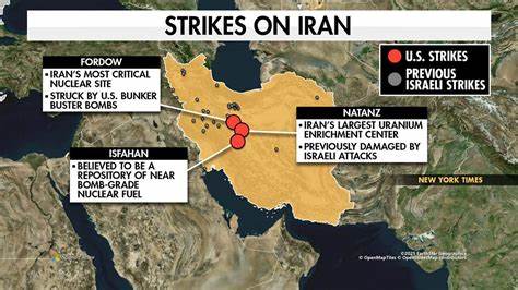 US has struck three Iranian nuclear sites, Trump says, joining Israel