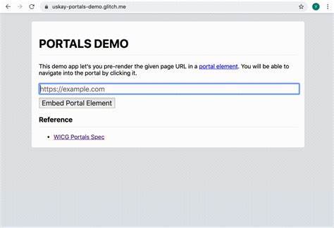 Hands-on with Portals: seamless navigation on the web (2019)