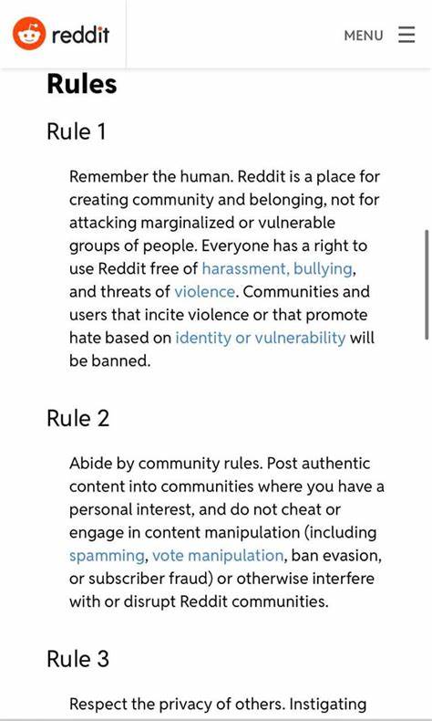 Reddit Rules