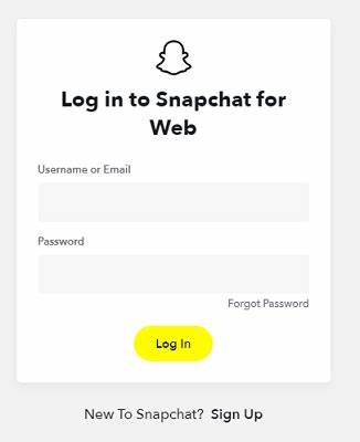 Log In | Snapchat