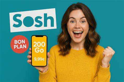Forfait mobile 200Go - 5G pas cher et sans engagement | Sosh