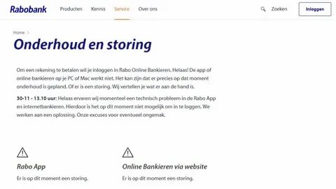Standaard lettertype werkt niet bij bankafschrift Rabo Internetbankieren