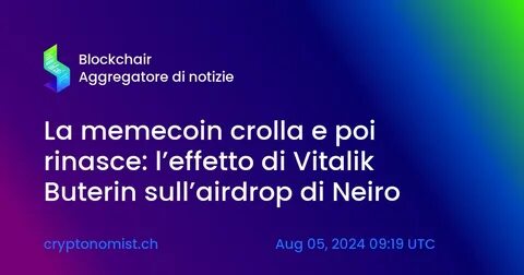 Neiro Meme Coin Soars 110% Despite Vitalik Buterin’s Complete Sell-Off - BeInCrypto