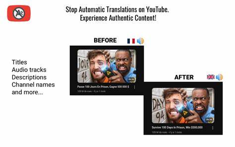 YouTube No Translation