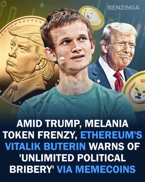 Amid Trump, Melania Token Frenzy, Ethereum's Vitalik Buterin Warns Of 'Unlimited Political Bribery' Via Memecoins - Benzinga