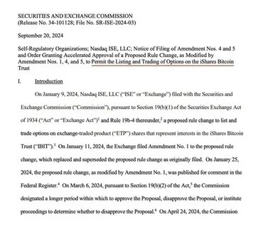 SEC greenlights listing and trading options for BlackRock's spot bitcoin ETF - The Block
