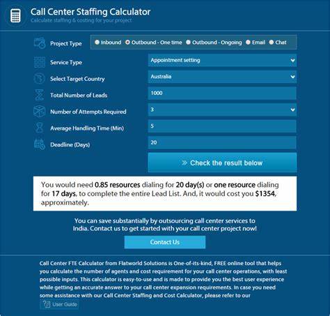 Call Center Staffing Calculator