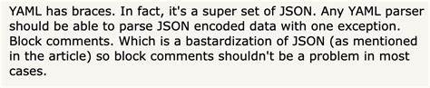 JSON is not a subset of YAML