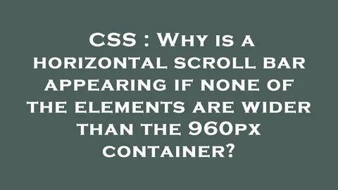 Horizontal Scrolling Containers Are Not a Content Strategy