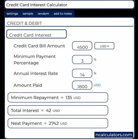 How to calculate credit card interest