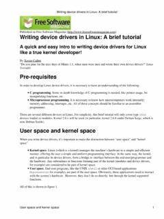 Writing a basic Linux device driver when you know nothing about Linux drivers o